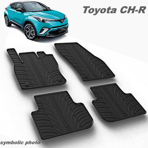 Gumeni auto tepisi za Toyota C-HR - komplet prednji i zadnji