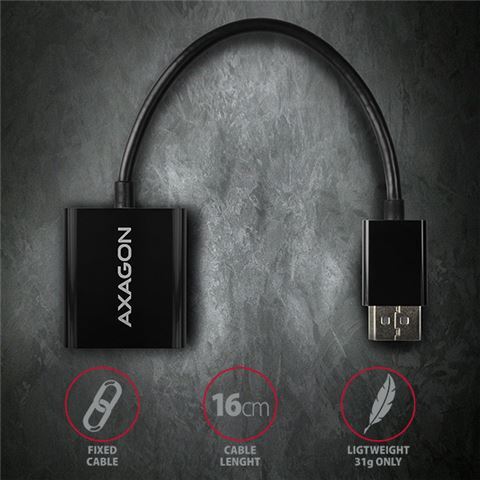 AXAGON RVD-VGN DisplayPort -> VGA adapter FullHD