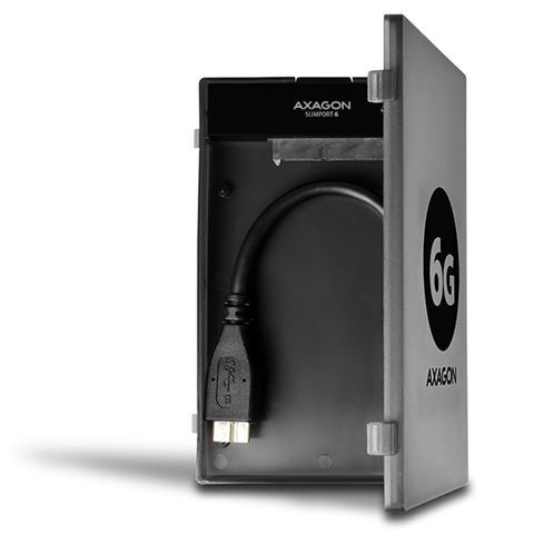 Ladica za disk AXAGON, 2.5" HDD/SSD, USB 3.0, adapter, sivo (ADSA-1S6)