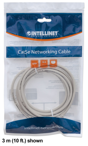 Intellinet prespojni mrežni kabel Cat.6 UTP PVC 5.0m, sivi