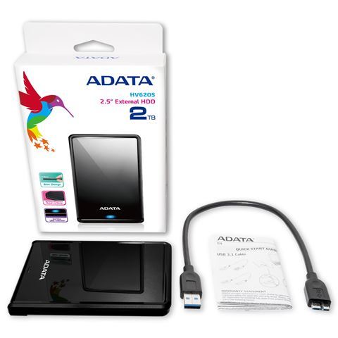 Vanjski tvrdi disk  ADATA Classic HV620S Slim 2TB USB 3.0 Black