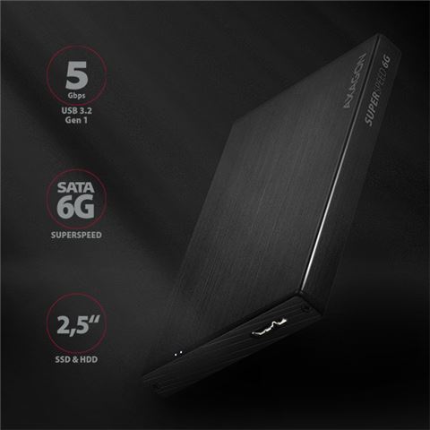 Ladica za disk Axagon, 2.5" HDD/SSD, USB 3.0, metal, crno (EE25-XA6)