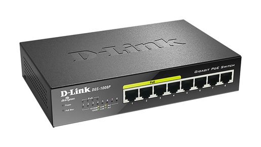 D-Link switch neupravljivi, DGS-1008P/E
