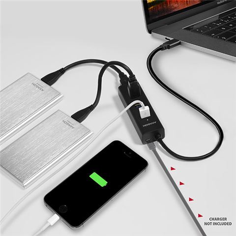 AXAGON USB HUB, 4x USB3.0, MicroUSB Charging (HUE-S2B)
