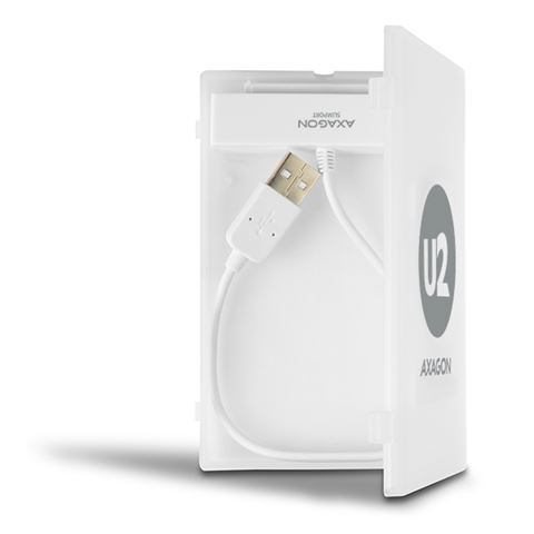 Ladica za disk AXAGON, 2.5" HDD/SSD, USB 2.0, adapter, bijelo (ADSA-1S)