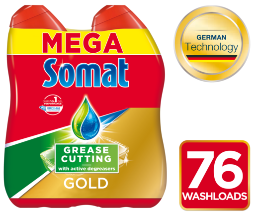 Somat GEL Gold Antigrease 2x684ml, do 76pranja