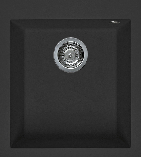 Elleci Quadra 100 sudoper + Helika Forte nero slavina