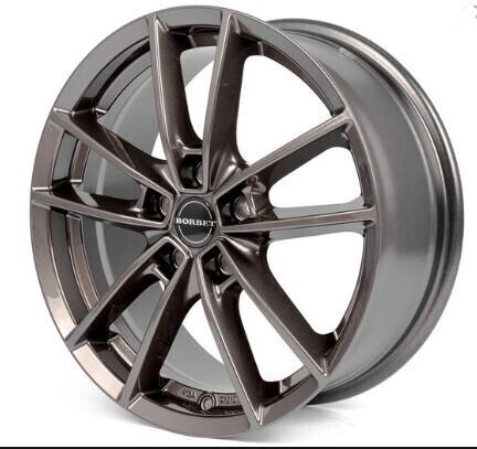 Aluminijski naplatak BORBET W 6x15 5/100 ET43 57,1 mistral anthracite glossy