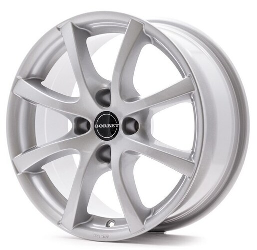 Aluminijski naplatak BORBET LV4 5,5x14 4/100 ET43 64 crystal silver