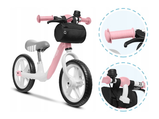 Lionelo dječji bicikl - guralica Arie 12", 60 mjeseci jamstva, rozi