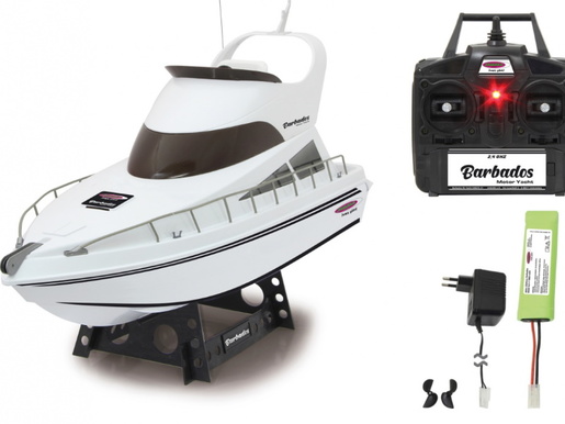 Jamara brod na daljinsko upravljanje Barbados RC-Yacht, bijeli - NIJE IGRAČKA