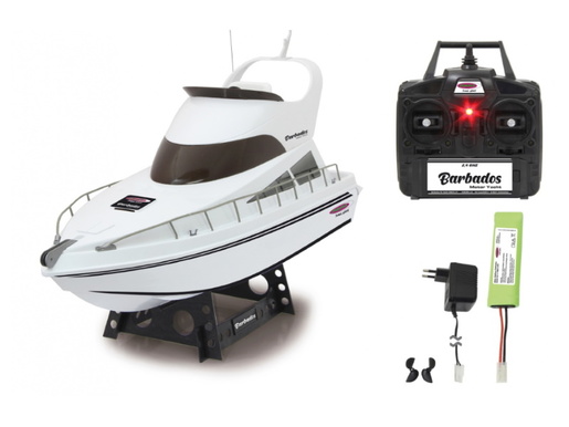 Jamara brod na daljinsko upravljanje Barbados RC-Yacht, bijeli - NIJE IGRAČKA
