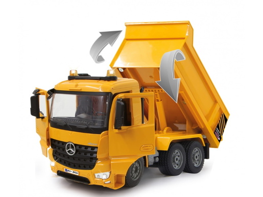 Jamara kamion na daljinsko upravljanje, kiper Mercedes Arocs, žuti 1:20