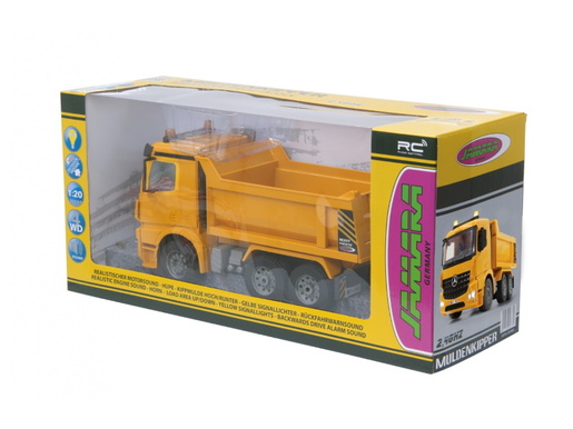 Jamara kamion na daljinsko upravljanje, kiper Mercedes Arocs, žuti 1:20