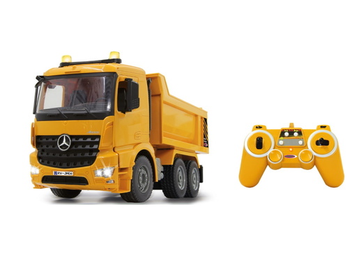Jamara kamion na daljinsko upravljanje, kiper Mercedes Arocs, žuti 1:20