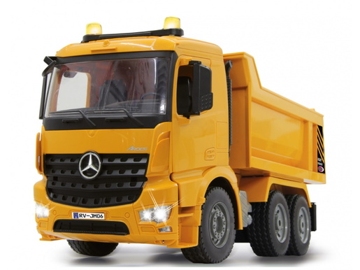 Jamara kamion na daljinsko upravljanje, kiper Mercedes Arocs, žuti 1:20