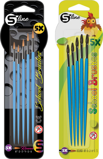 Kistovi vod.boje set S-LINE 5/1 br.0,2,4,6,8 blister
