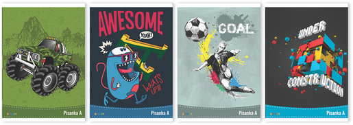 Pisanka A  STREET GOLD MIX, B5 linije, 16 listova, meki uvez