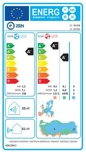 Qzen klima Start Inverter Plus ZE-18WSE/ZE-18OSE 5.3 kW
