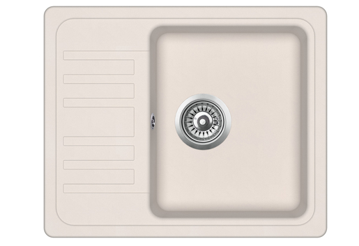 Helika Notus SQ102-W silica sudoper + SHR J bež slavina