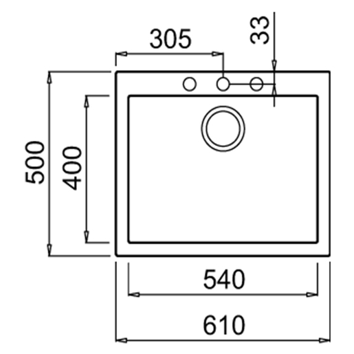 Elleci Quadra 110 Cemento sudoper