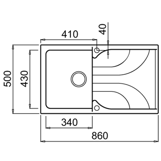 Elleci Ego 400 Bianco Antico sudoper