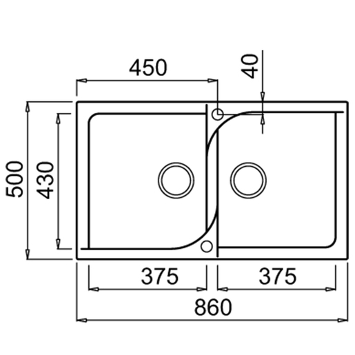 Elleci Ego 450 Bianco Antico sudoper