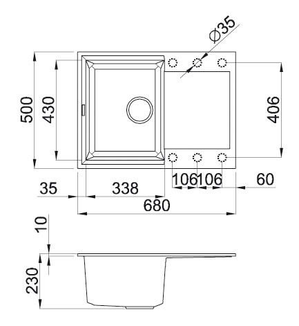 Elleci Easy 135 Cemento sudoper