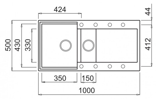 Elleci Easy 475 Bianco sudoper