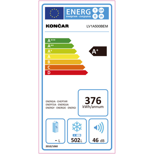 Končar zamrzivač LV1A500BEM