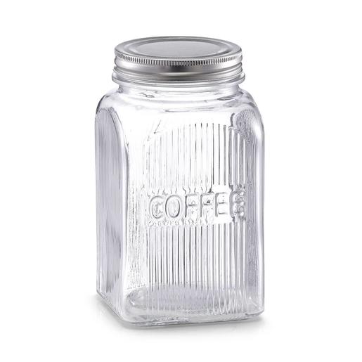 ZELLER staklenka "Coffee", 1150 ml, staklo i metal 19504