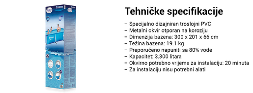 BESTWAY montažni bazen (300 x 201 x 66 cm)