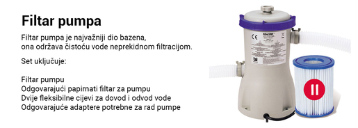 BESTWAY montažni bazen s filter pumpom i ljestvama - 457 x 122 cm