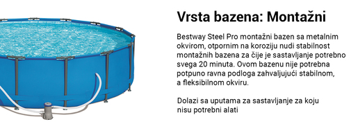 BESTWAY montažni bazen s filtar pumpom (457 x 107 cm)