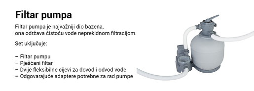 BESTWAY montažni bazen s filter pumpom i ljestvama - 956 x 488 x 132 cm