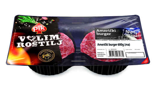 PIK Vrbovec američki burger 600 g
