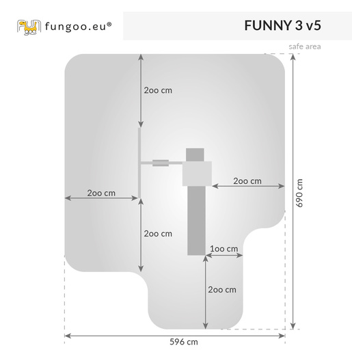Fungoo dječje igralište set FUNNY 3 s pješčanikom i ljuljačkom