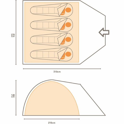REGATTA šator RCE165 Kivu4 V2