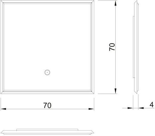 CONCEPTO ELLE 70 kupaonsko ogledalo s LED rasvjetom (70x70 cm)