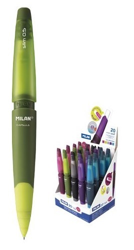 Tehnička olovka  0,5+gumica MILAN CAPSULE SLIM, zelena
