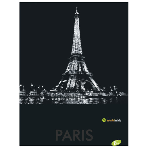 Bilježnica Cities by night, A4, linije, plastificirane koric