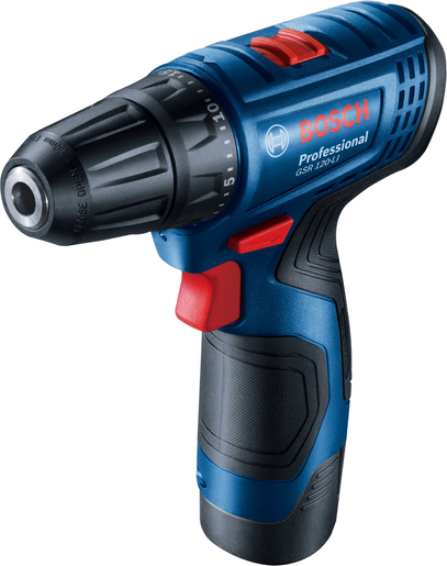 BOSCH Professional akumulatorska bušilica-izvijač GSR 120-LI + GLI 12V-300 (2x 2,0 Ah + GAL 1210 CV, kovčeg)