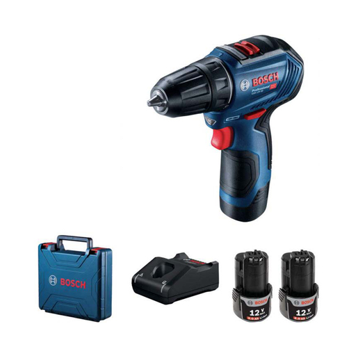 BOSCH Professional akumulatorska bušilica-izvijač GSR 12V-30 (2x 2,0Ah + GAL 12V-40, kovčeg)