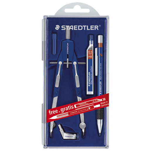 Šestar s preciznim podešavanjem Mars Comfort+olovka tehnička+mine gratis Staedtler