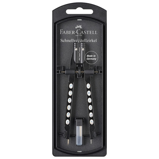 Šestar s preciznim podešavanjem Factory Faber Castell 174360 crni