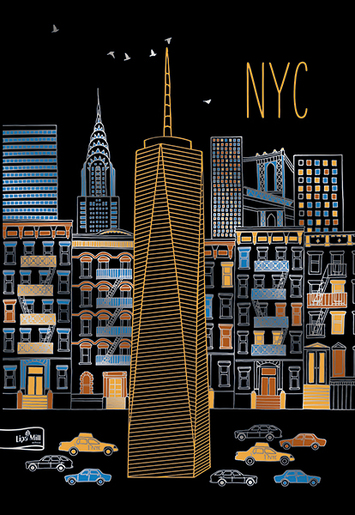 Bilježnica CITIES 3D, A4, linije, meki uvez Lipa Mill