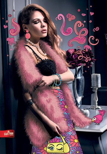 Bilježnica GIRLS 2u1 naslovnica, A4, linije, meki uvez Lipa Mill