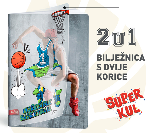 Bilježnica BOYS 2u1 naslovnica, A4, linije, meki uvez Lipa Mill