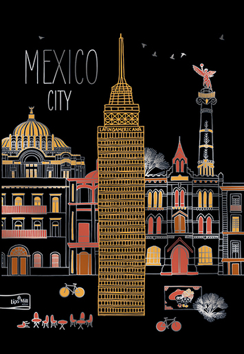 Bilježnica CITIES 3D, A4, linije, meki uvez Lipa Mill