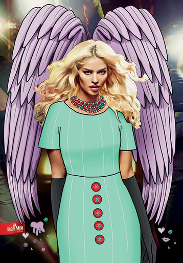 Bilježnica GIRLS 2u1 naslovnica, A4, kvadratići, meki uvez Lipa Mill